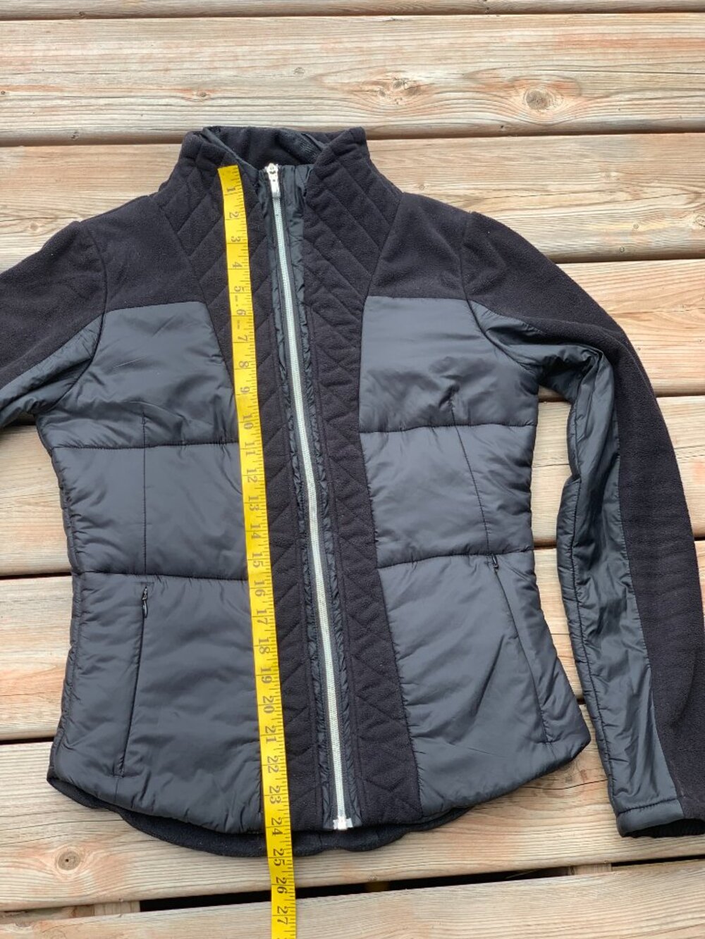 Lululemon St Moritz Puffer Jacket Women's 6 Black Quilted Fleece Full Zip Coat - Picture 13 of 13
